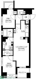 プレミスト日本橋浜町リデアル 2LDKの間取図画像