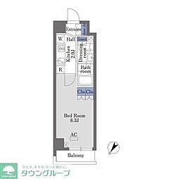 ヴァンヴェール日本橋 1Kの間取図画像