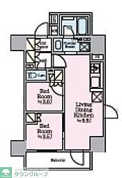 リビオメゾン浅草橋 1SLDKの間取図画像