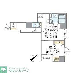 STATIONFRONTASAKUSA 1LDKの間取図画像