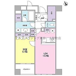 グランカーサ銀座イースト 1LDKの間取図画像