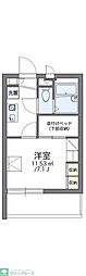 レオパレスベレオM 1Kの間取図画像