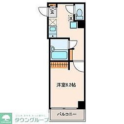 サンクレストビル 1Kの間取図画像
