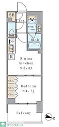 Brilliaist両国 1DKの間取図画像