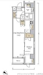 Urbanex日本橋人形町 1DKの間取図画像