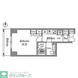 GRANPASEO本所吾妻橋 1Kの間取図画像