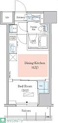 Urbanex深川木場 1DKの間取図画像