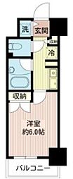 モア・クレスト築地 1Kの間取図画像