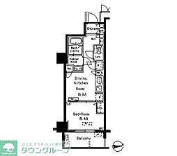 ParkAxis元浅草STAGE 1DKの間取図画像