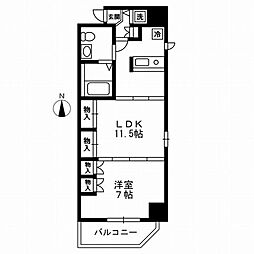 RESIDIA上野御徒町 1LDKの間取図画像