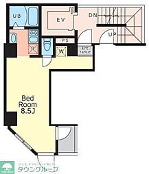 BloomTowerUeno ワンルームの間取図画像