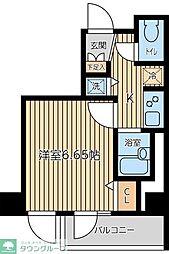 CITYSPIRE新富町 1Kの間取図画像