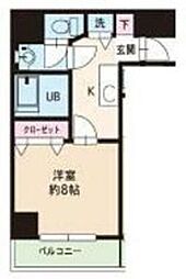 HF銀座レジデンスEAST2 1Kの間取図画像