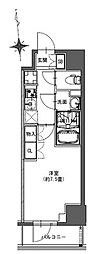 ラドゥセール東神田 1Kの間取図画像