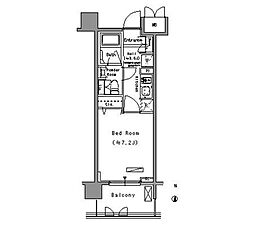 パークアクシス住吉 1Kの間取図画像