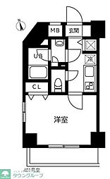 アンデパンダン 1Kの間取図画像