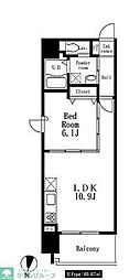 アルクス森下 1LDKの間取図画像
