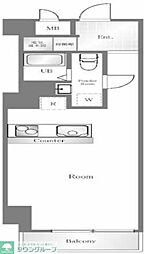 ライオンズマンション八丁堀 ワンルームの間取図画像