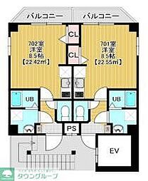 墨田区緑3丁目マンション 1Kの間取図画像