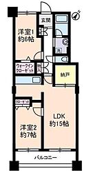 サングランパ 2LDKの間取図画像