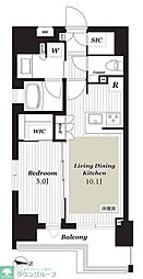 シティインデックス元浅草 1LDKの間取図画像