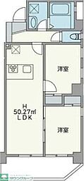 JUTOWERFRONT両国 2LDKの間取図画像