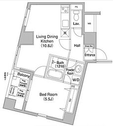 コンフォリア銀座EAST 1LDKの間取図画像