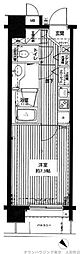 ダイアパレスグランデージ日本橋 1Kの間取図画像