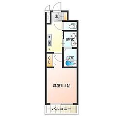 リレイション大国 1Kの間取図画像