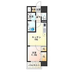 GrandPacificPINELuxe 1DKの間取図画像