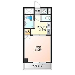 シェポールK&M 1Kの間取図画像