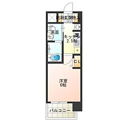 ラクラス阿倍野元町 1Kの間取図画像