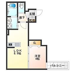 RIO GRANDE 1LDKの間取図画像