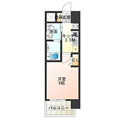 ラクラス阿倍野元町 1Kの間取図画像