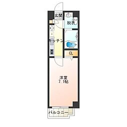 FDSコハマウエスト 1Kの間取図画像