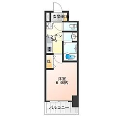 LUXENA住之江公園 1Kの間取図画像