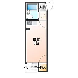 コルベール玉出 ワンルームの間取図画像