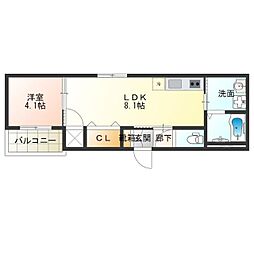 ベジェーサ 1LDKの間取図画像