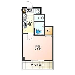 ルミエール花園2 1Kの間取図画像
