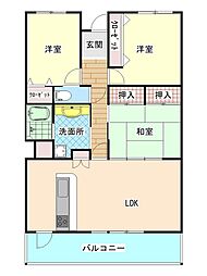 アドバンス21防府2 3LDKの間取図画像