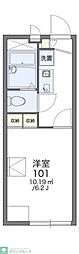 レオパレスフォレスト21A 1Kの間取図画像