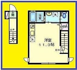 MKクレスト ワンルームの間取図画像