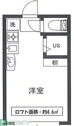 シエスタミモザ ワンルームの間取図画像