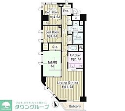 村野ビルオークステイ清瀬 3LDKの間取図画像