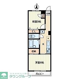 ファミール飛翔 2Kの間取図画像