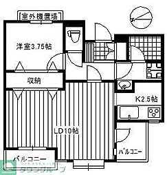 石神井公園パーク・ホームズ 1LDKの間取図画像