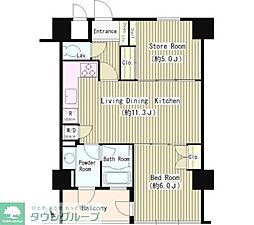 メゾンYFT 1SLDKの間取図画像