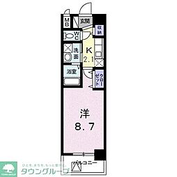 エレガンス富士 1Kの間取図画像