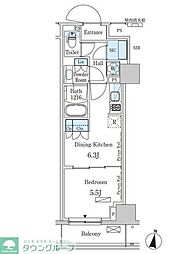 パークアクシス成増二丁目 1DKの間取図画像