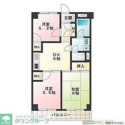 ロアール成増 3DKの間取図画像